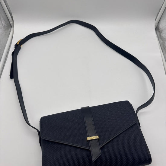 Saint Laurent Uptown Medium Textured-Leather Envelope Bag Black