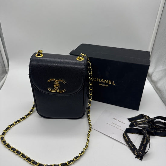 Chanel Makeup Turn Lock Crossbody Black