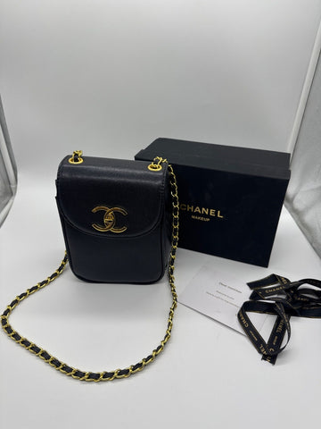 Chanel Makeup Turn Lock Crossbody Black