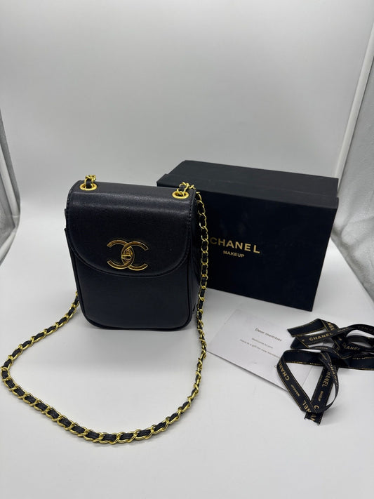 Chanel Makeup Turn Lock Crossbody Black