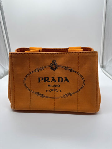 Prada Canapa Tote Mini Orange 158