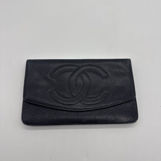 Chanel Bifold Wallet Black Leather 5062767