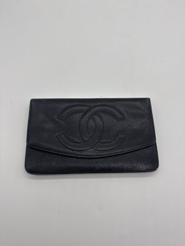 Chanel Bifold Wallet Black Leather 5062767