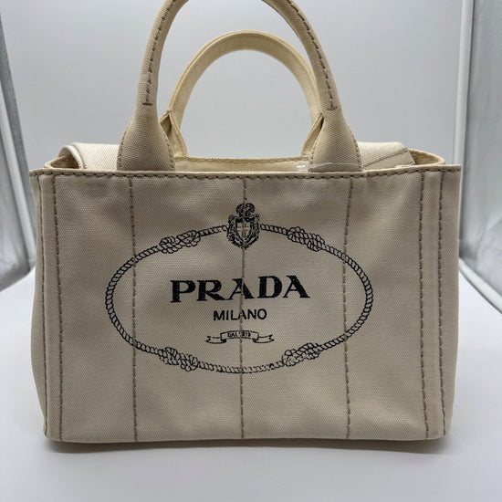 Prada Canapa Tote Mini Creme 204