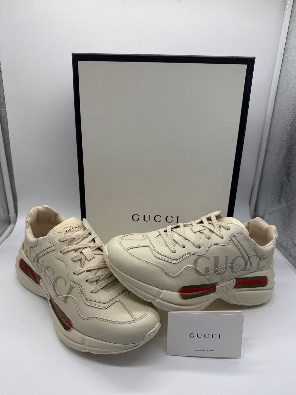 Gucci Rhyton Sneaker Ivory with Gucci Logo / EU 42,5