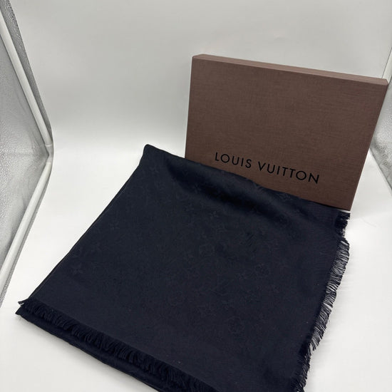 Louis Vuitton Monogram Shine Shawl Noir