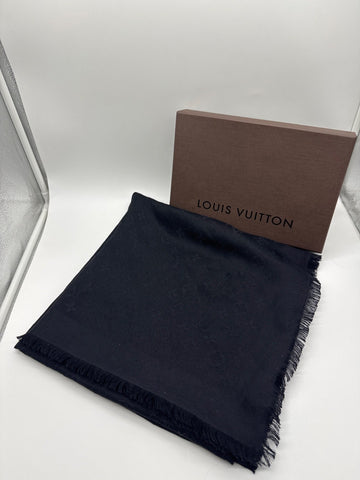 Louis Vuitton Monogram Shine Shawl Noir