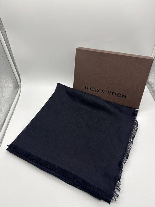 Louis Vuitton Monogram Shine Shawl Noir