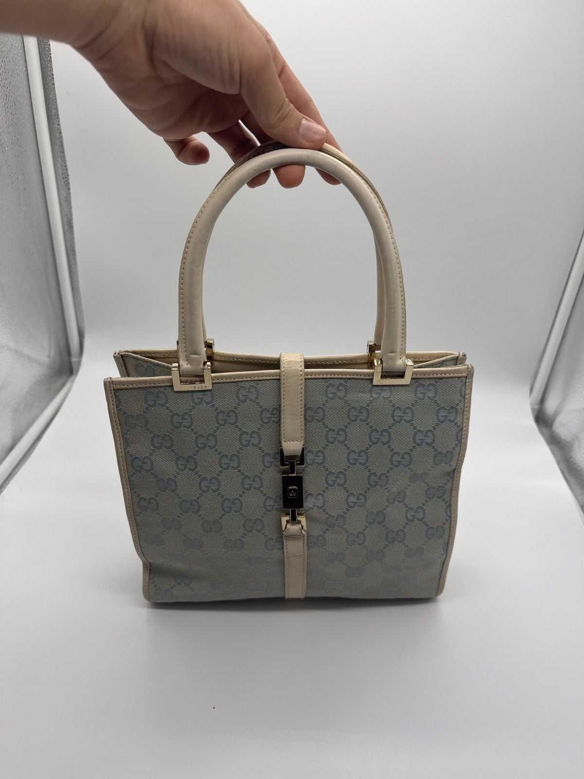 Gucci Jackie Tote Bag Light Blue