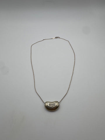 Tiffany & Co. Elsa Peretti Bean Design Silver Necklace