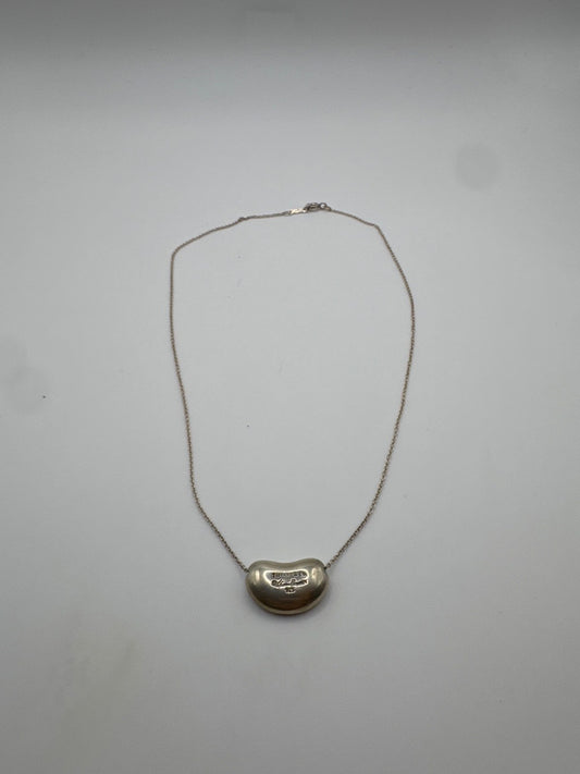 Tiffany & Co. Elsa Peretti Bean Design Silver Necklace