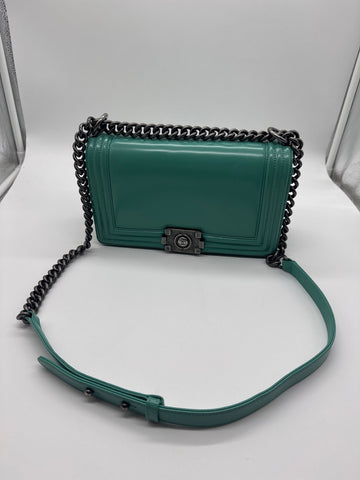 Chanel Boyflap Old Medium Mint Patent Leather 21501742