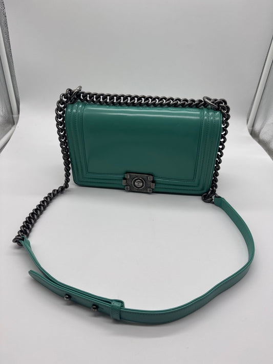 Chanel Boyflap Old Medium Mint Patent Leather 21501742