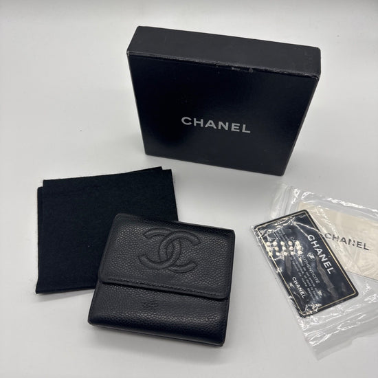 Chanel Short Wallet Black 8198074