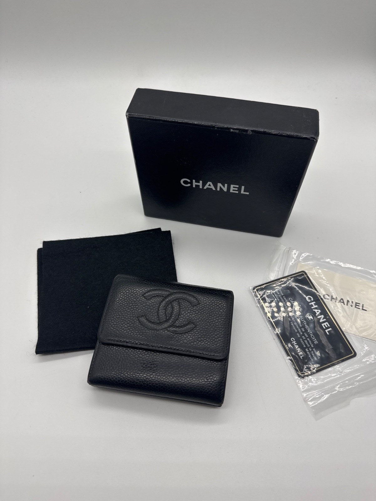 Chanel Short Wallet Black 8198074