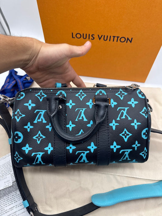 Louis Vuitton Keepall Bandoulière 25 Monogram Playground Black/Turquoise