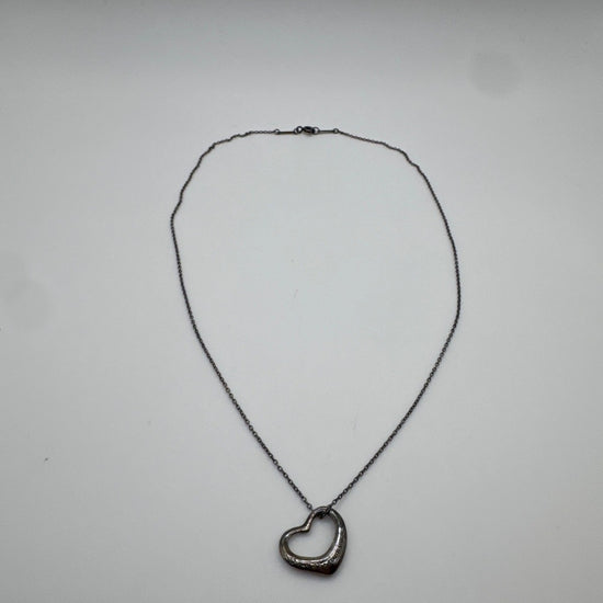 Tiffany & Co. Elsa Peretti Open Heart Silver Necklace