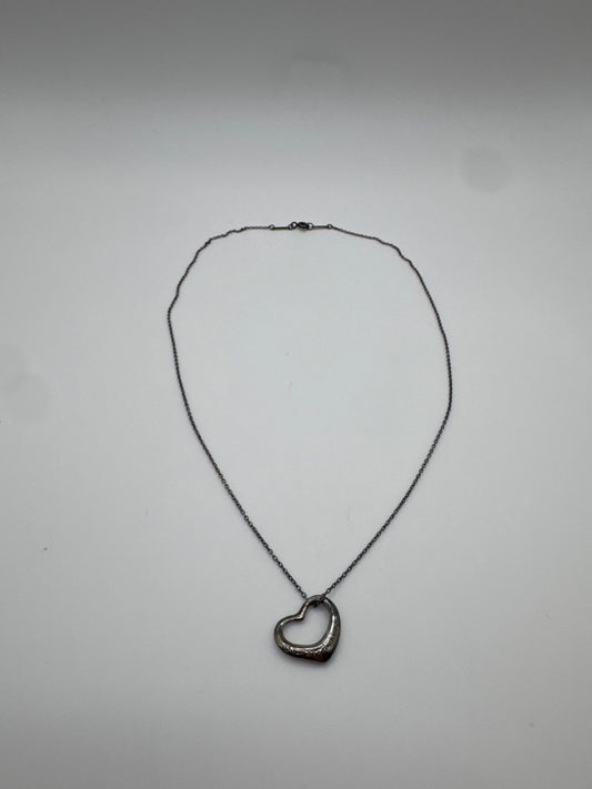 Tiffany & Co. Elsa Peretti Open Heart Silver Necklace