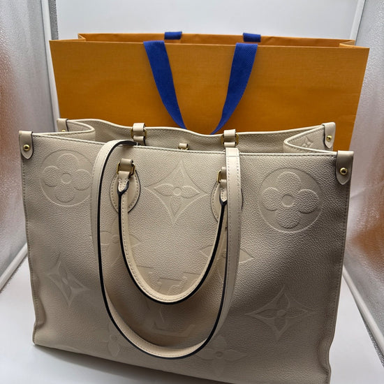 Louis Vuitton OnTheGo Monogram Empreinte GM Creme DU1210