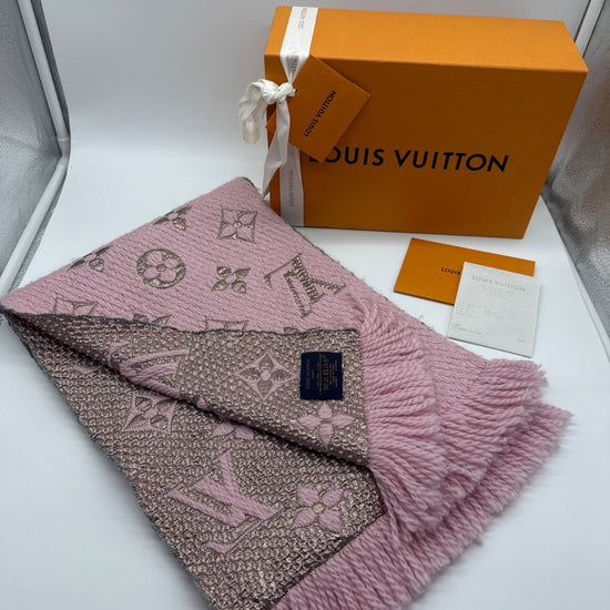 Louis Vuitton Logomania Shine Scarf Pink