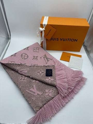 Louis Vuitton Logomania Shine Scarf Pink