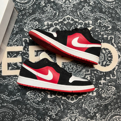 Jordan 1 low Black White Gym Red - EU 38