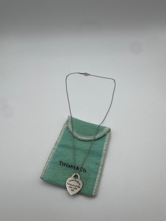 Tiffany & Co. Return to Tiffany Heart Tag Pendant Necklace Sterling Silver