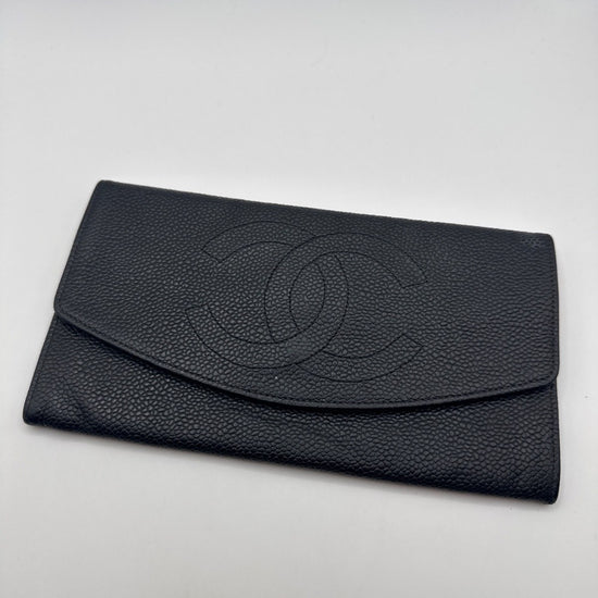 Chanel Timeless CC Grained Caviar Long Flap Wallet