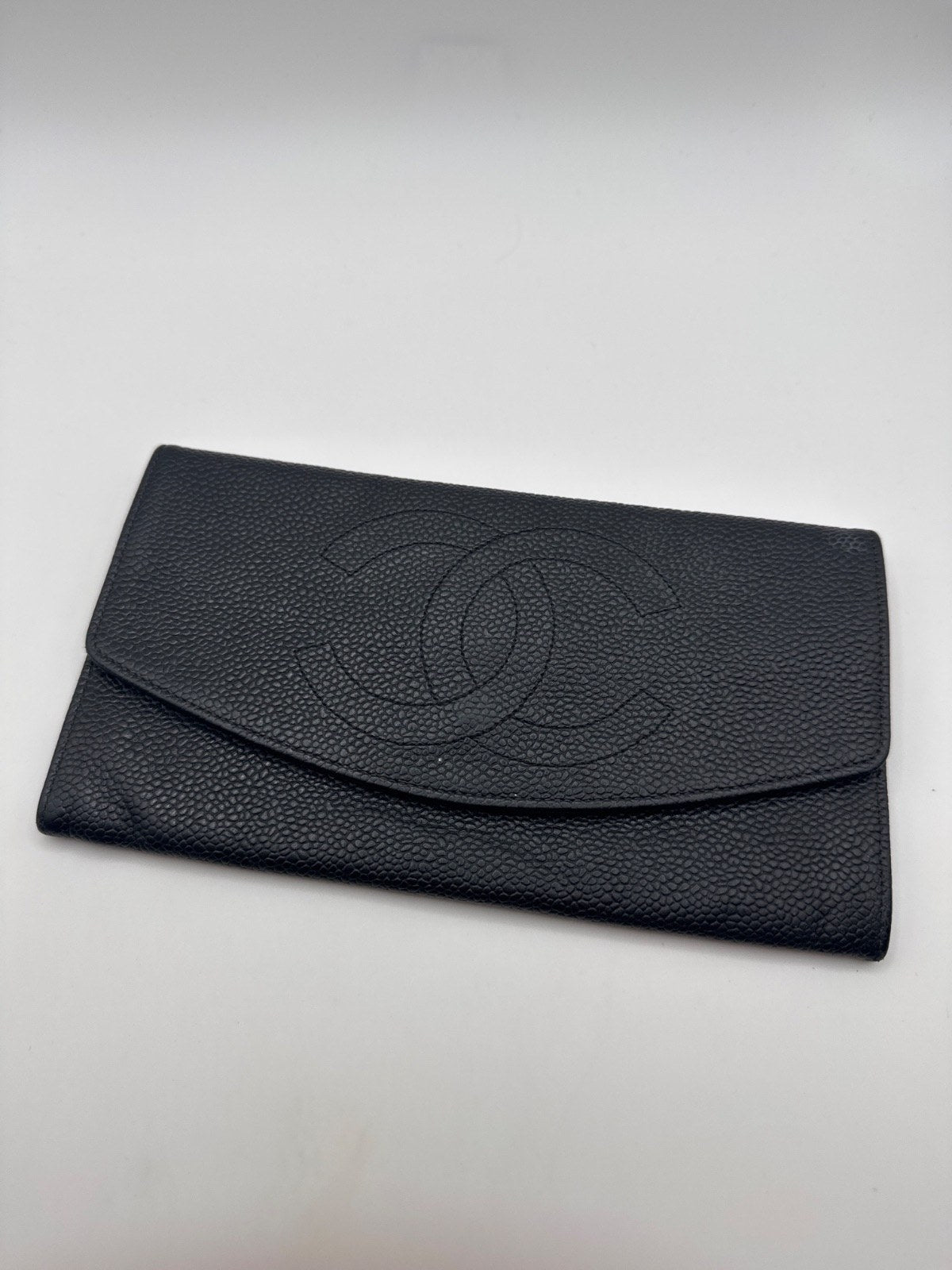 Chanel Timeless CC Grained Caviar Long Flap Wallet
