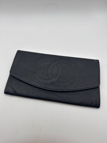 Chanel Timeless CC Grained Caviar Long Flap Wallet