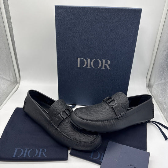 Dior Odéon Loafer Black Grained Calfskin & Dior Leather / EU 44