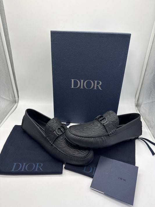 Dior Odéon Loafer Black Grained Calfskin & Dior Leather / EU 44