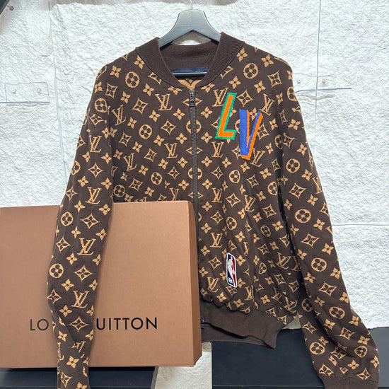 Louis Vuitton Monogram Wool Varsity Jacket Brown / Size L