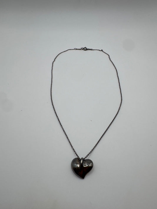 Tiffany & Co. Elsa Peretti Full Heart Silver Necklace
