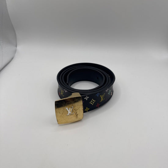 Louis Vuitton Multicolore Monogram Belt Black 90/36 M6890