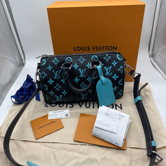 Louis Vuitton Keepall Bandoulière 25 Monogram Playground Black/Turquoise