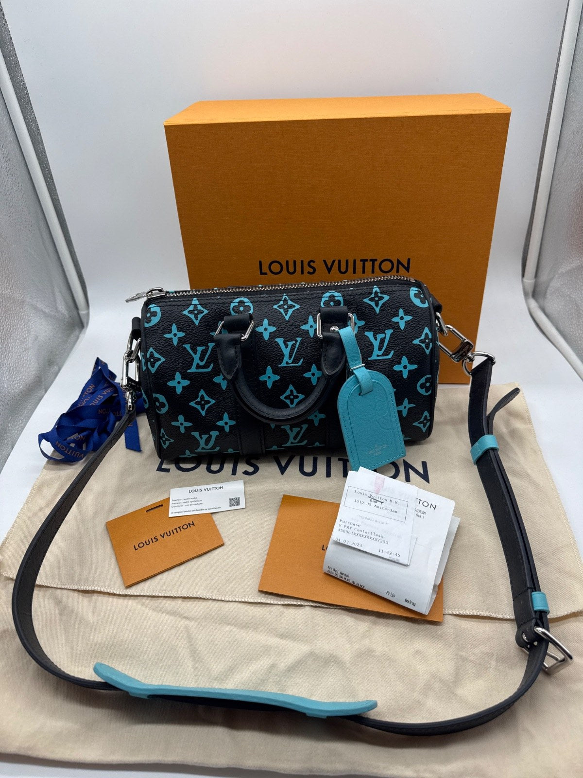 Louis Vuitton Keepall Bandoulière 25 Monogram Playground Black/Turquoise
