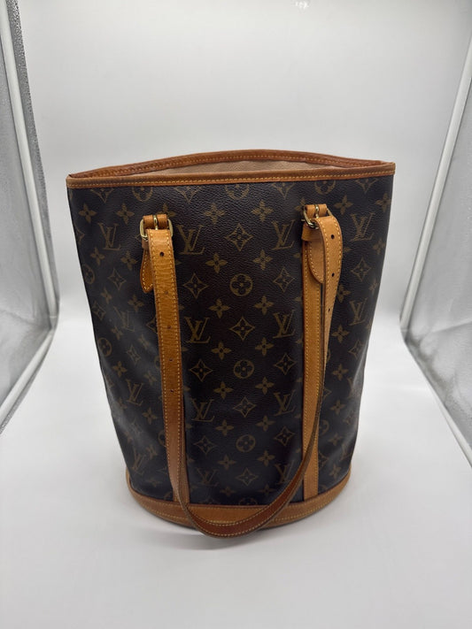 Louis Vuitton Bucket Bag Monogram Canvas Brown FL0063