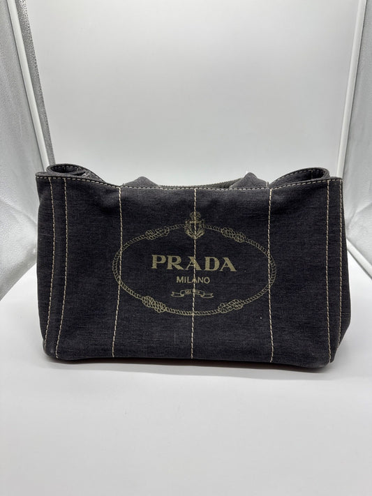 Prada Canapa Tote Medium Dark Grey 180