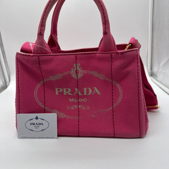 Prada Canapa Tote Mini Pink 180