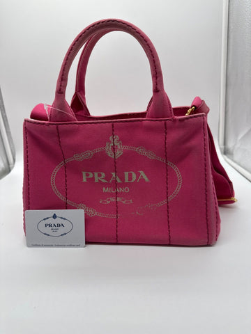 Prada Canapa Tote Mini Pink 180