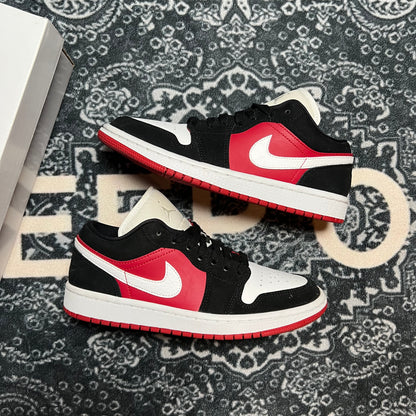 Jordan 1 low Black White Gym Red - EU 38