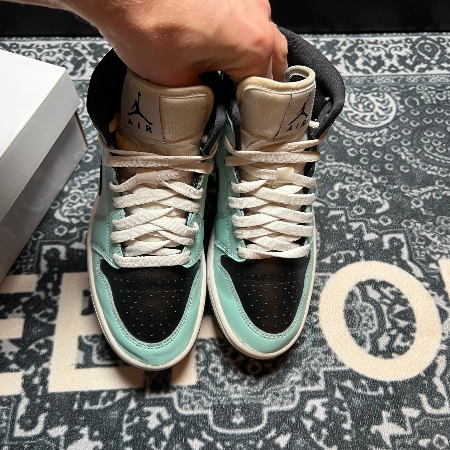 Jordan 1 Mid Aqua Blue Tint - EU 37.5