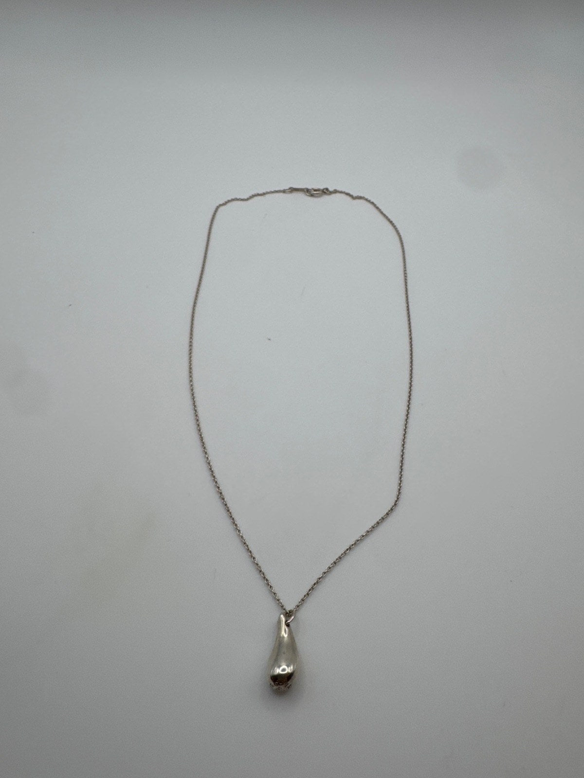 Tiffany & Co. Elsa Peretti Teardrop Silver Necklace