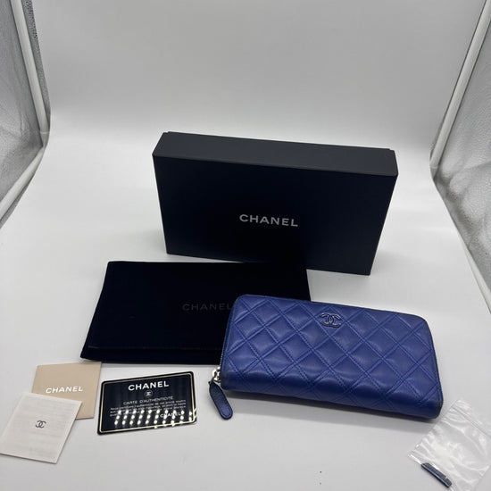 Chanel Longwallet Blue Fullset