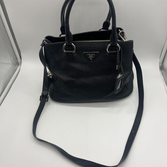 Prada Vitello Diano Leather Tote Black