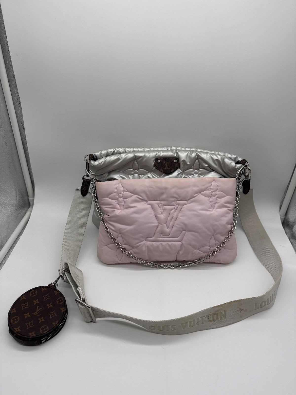 Louis Vuitton Multi Pochette Maxi Silver/Pale Pink