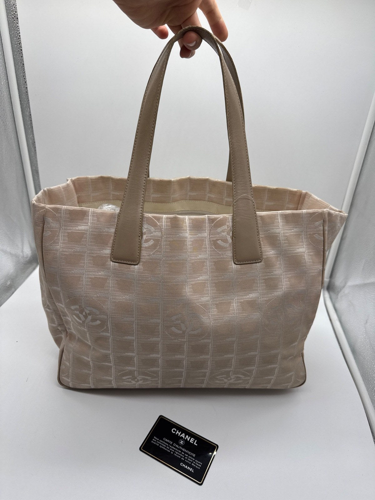 Chanel Travel Line Tote Bag Beige