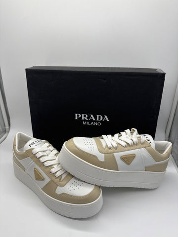 Prada Downtown Bold Leather Sneaker / EU 40