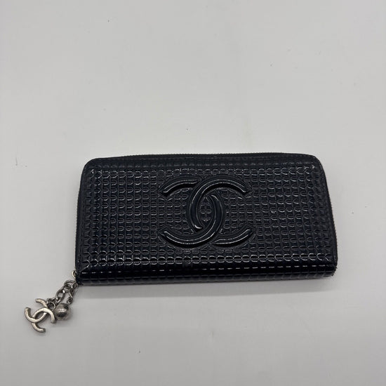 Chanel Zip Wallet Patent Leather
